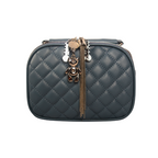Chic Teal Quilted Crossbody Bag