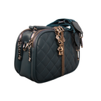 Chic Teal Quilted Crossbody Bag