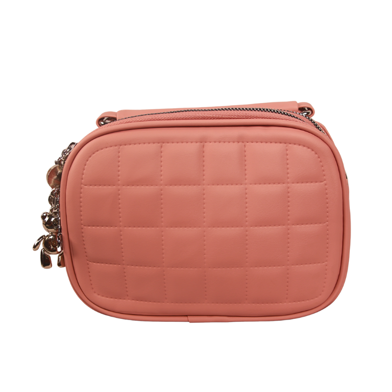 Quilted Dual-Zip Crossbody Bag