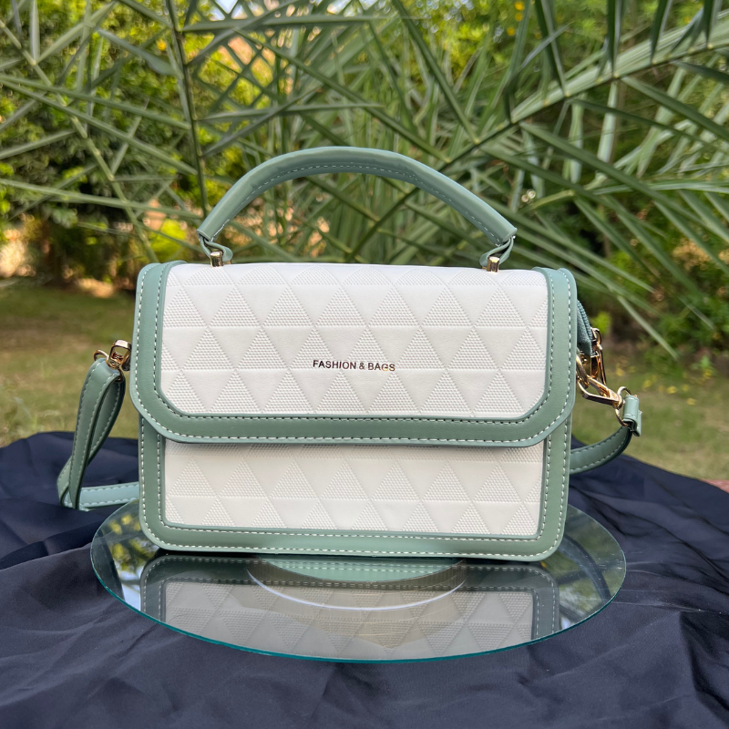 Chic Two-Tone Crossbody Bag