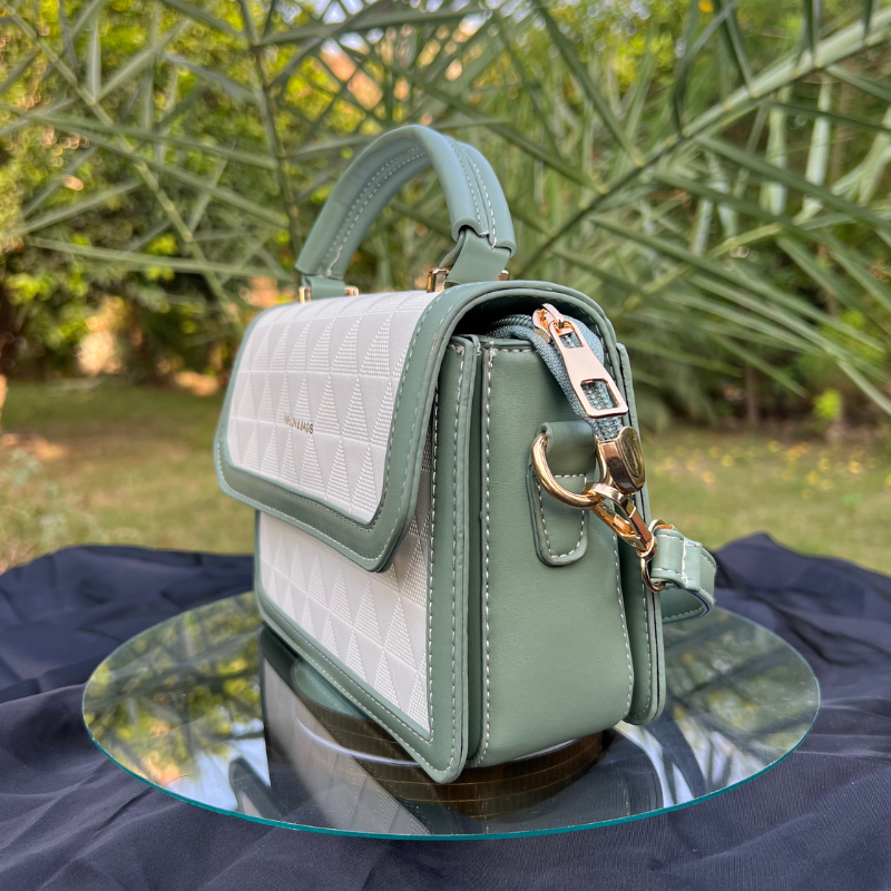 Chic Two-Tone Crossbody Bag