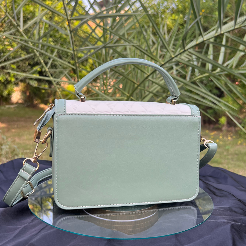 Chic Two-Tone Crossbody Bag