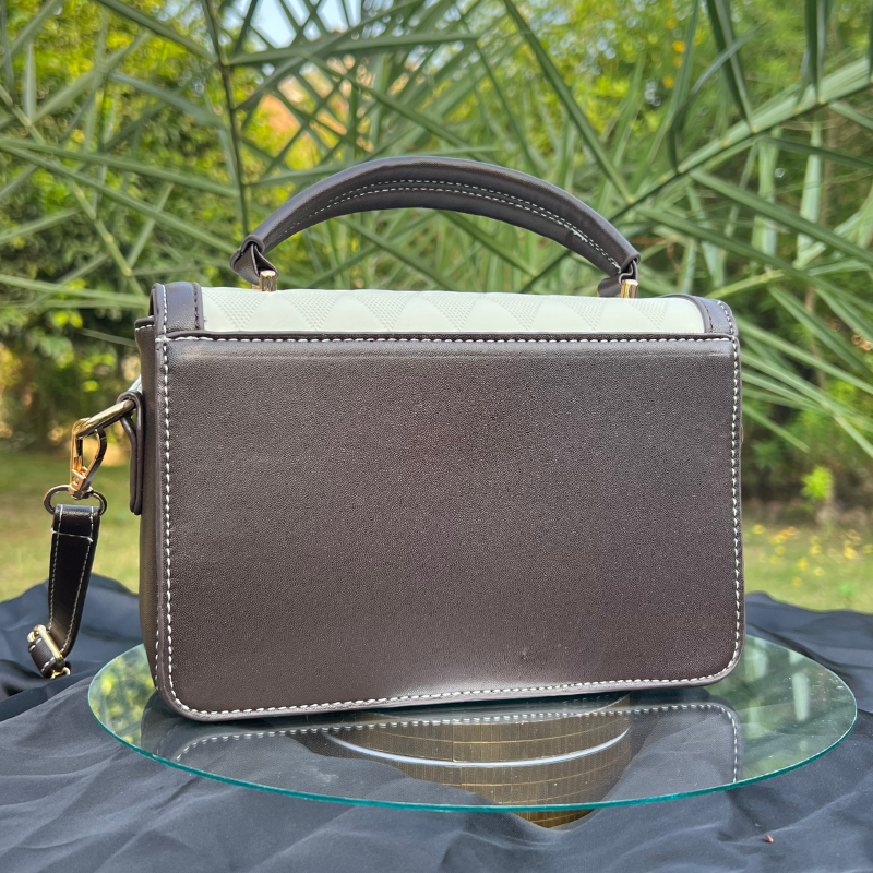 Two-Tone Top-Handle Crossbody
