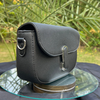 Chic Black Crossbody with Strap and Mini Pouch