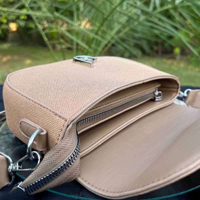 Chic Crossbody Bag with Strap and Mini Pouch
