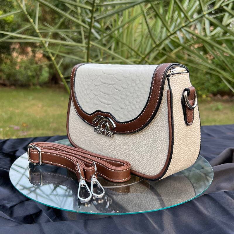Chic Two-Tone Crossbody Bag