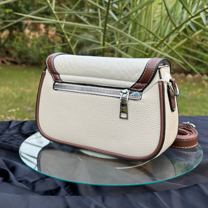Chic Two-Tone Crossbody Bag