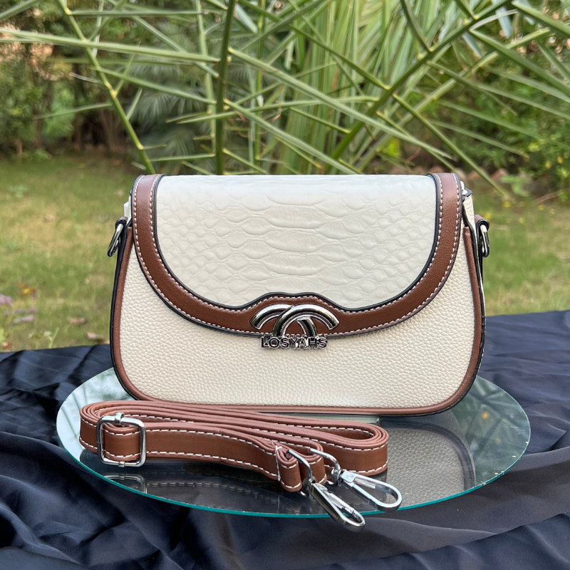 Chic Two-Tone Crossbody Bag