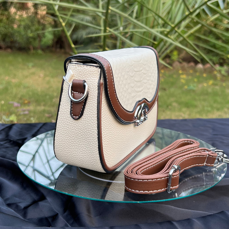 Chic Two-Tone Crossbody Bag